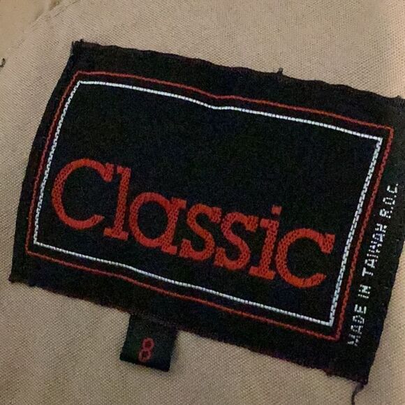 Classic Vintage Trench Coat Removable zipper Lining Pockets Funnel Neck Size 8 - Picture 11 of 16